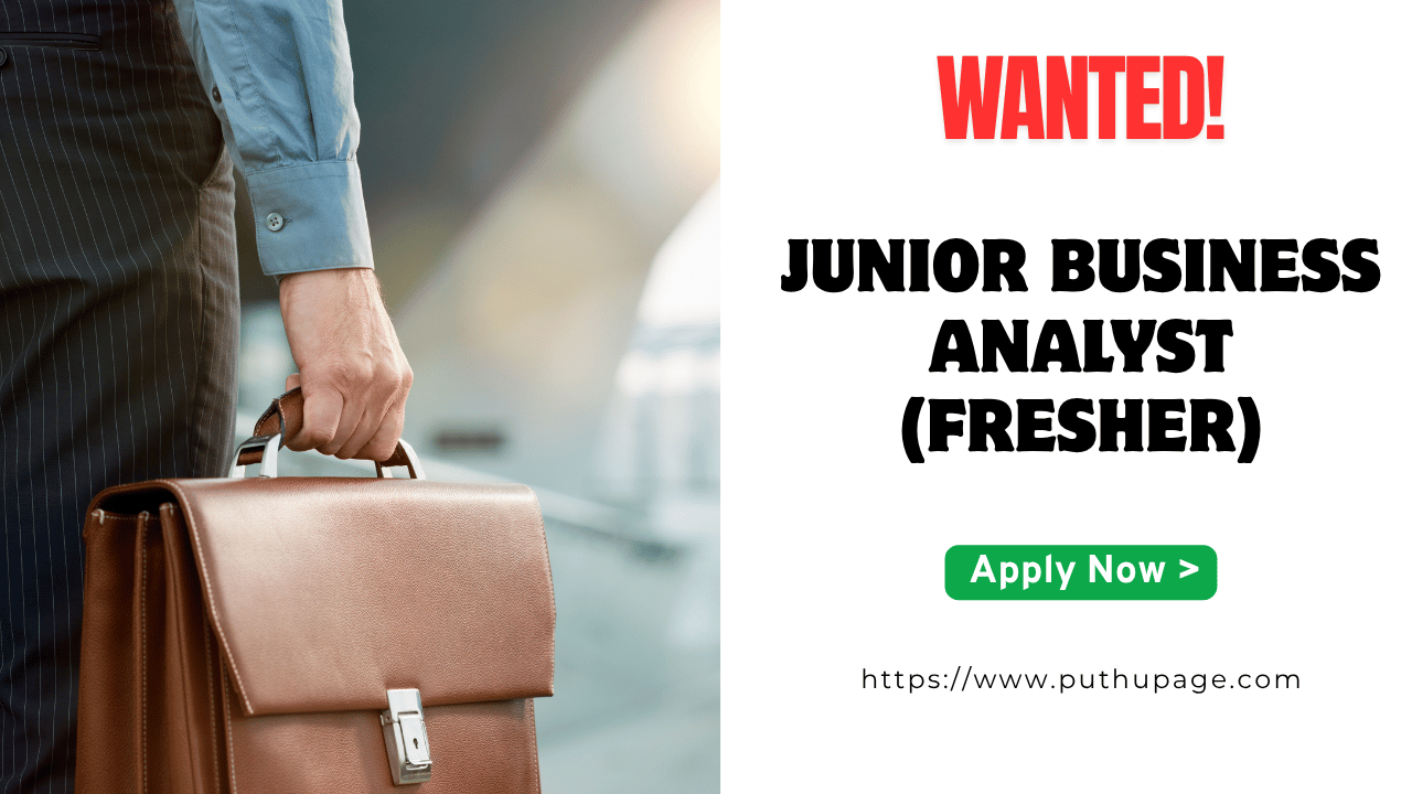 Read more about the article Junior Business Analyst (Fresher) வேலை வாய்ப்பு Technopark, Trivandrum 2025