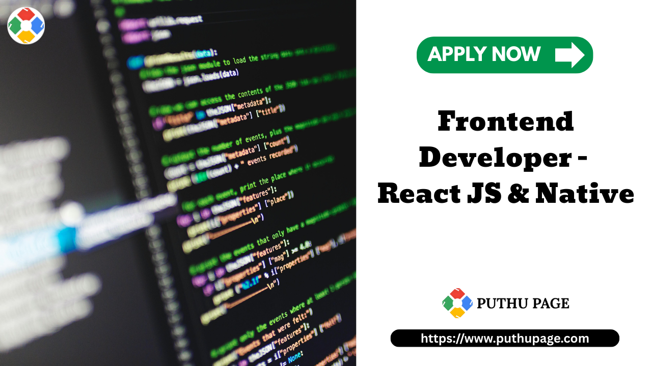 Read more about the article Frontend Developer – Revyrie Global வேலை வாய்ப்பு | Technopark Campus 2026